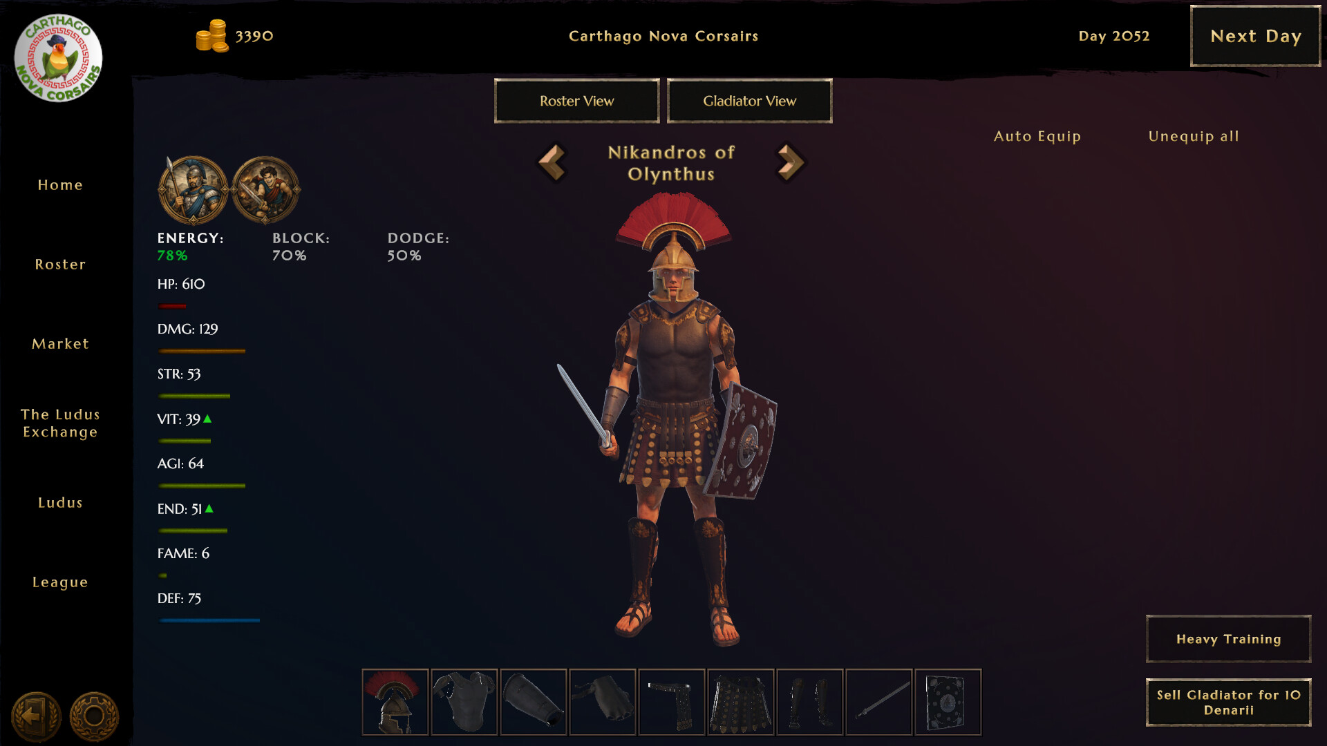 Ludus Magnatus: Gladiator Manager Simulator