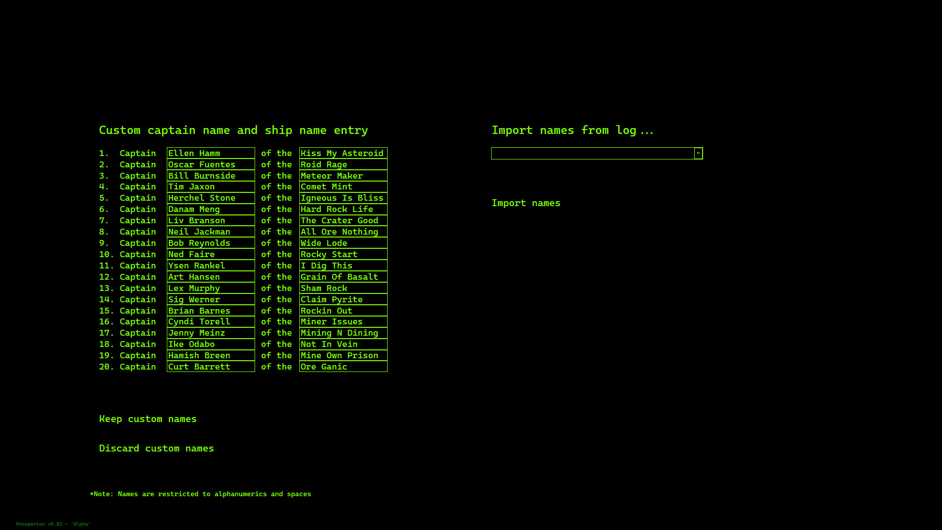 Beltlife: Prospector