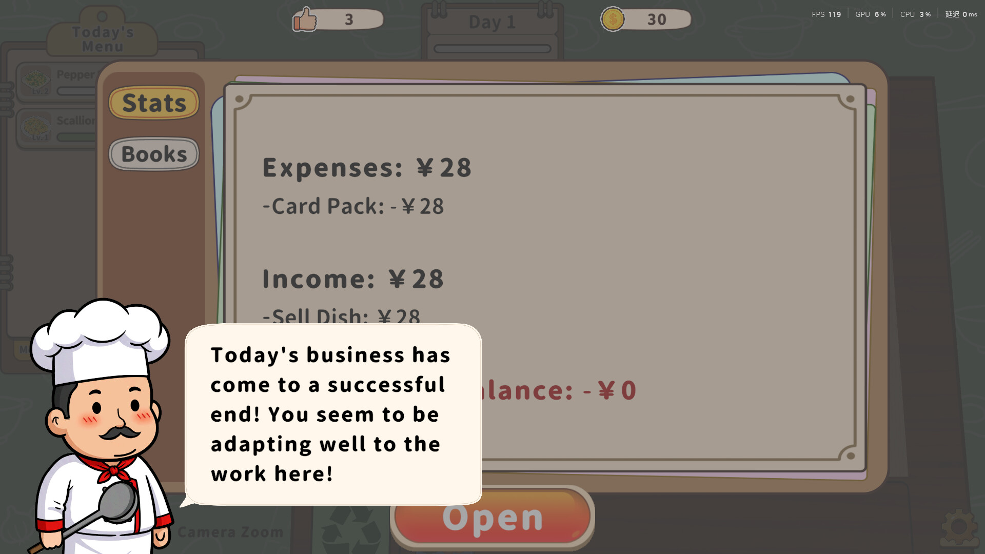 Card Sim: Chinese Restaurant