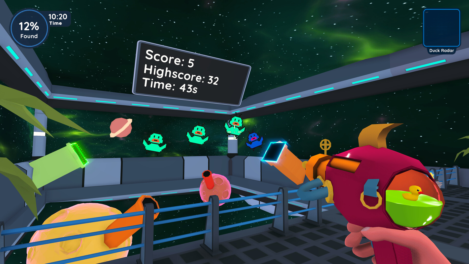 Find 100 Ducks and Blast Them…in Space!!!