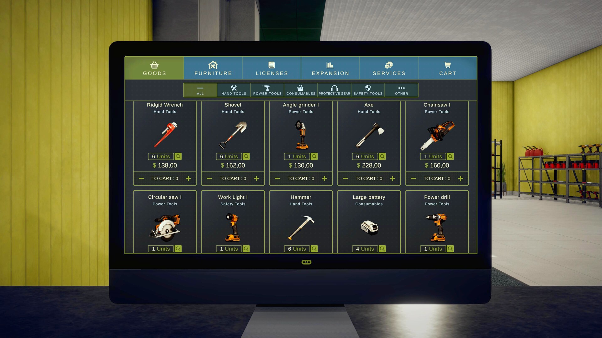 Construction Store Simulator