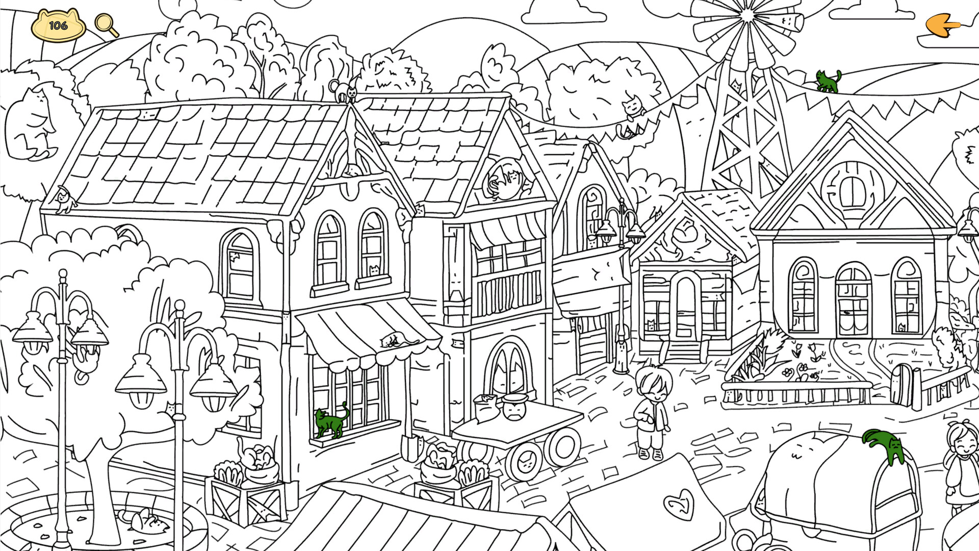 Small Town Filled With Cats