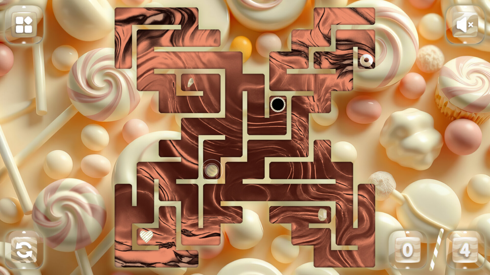Sweetie Candy Maze: White Chocolate