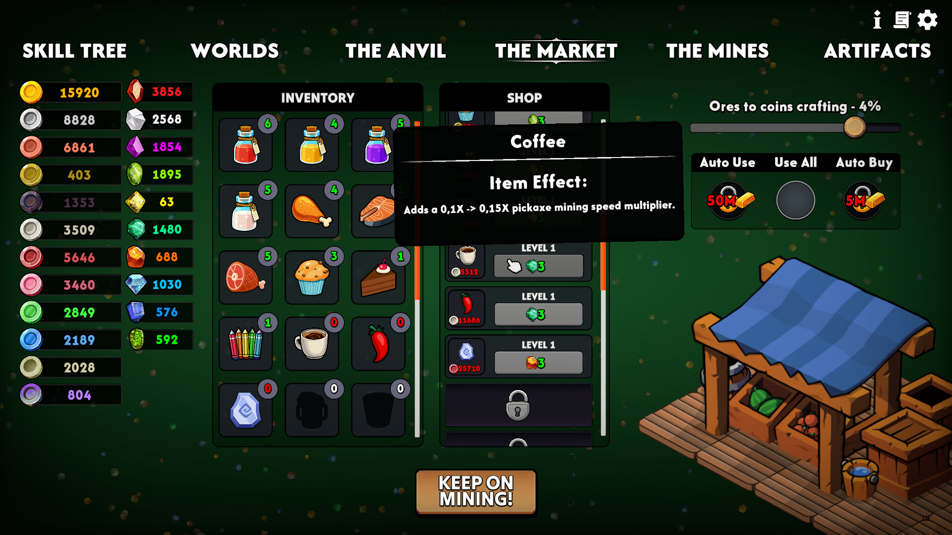 Keep on Mining!: Worlds