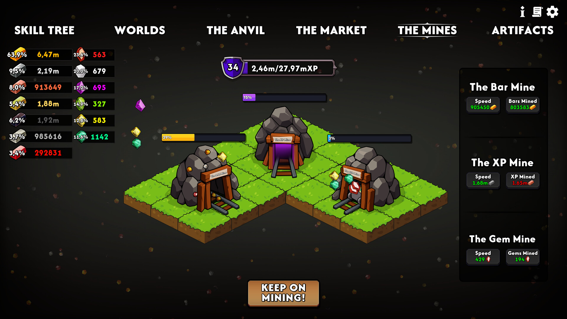 Keep on Mining!: Worlds