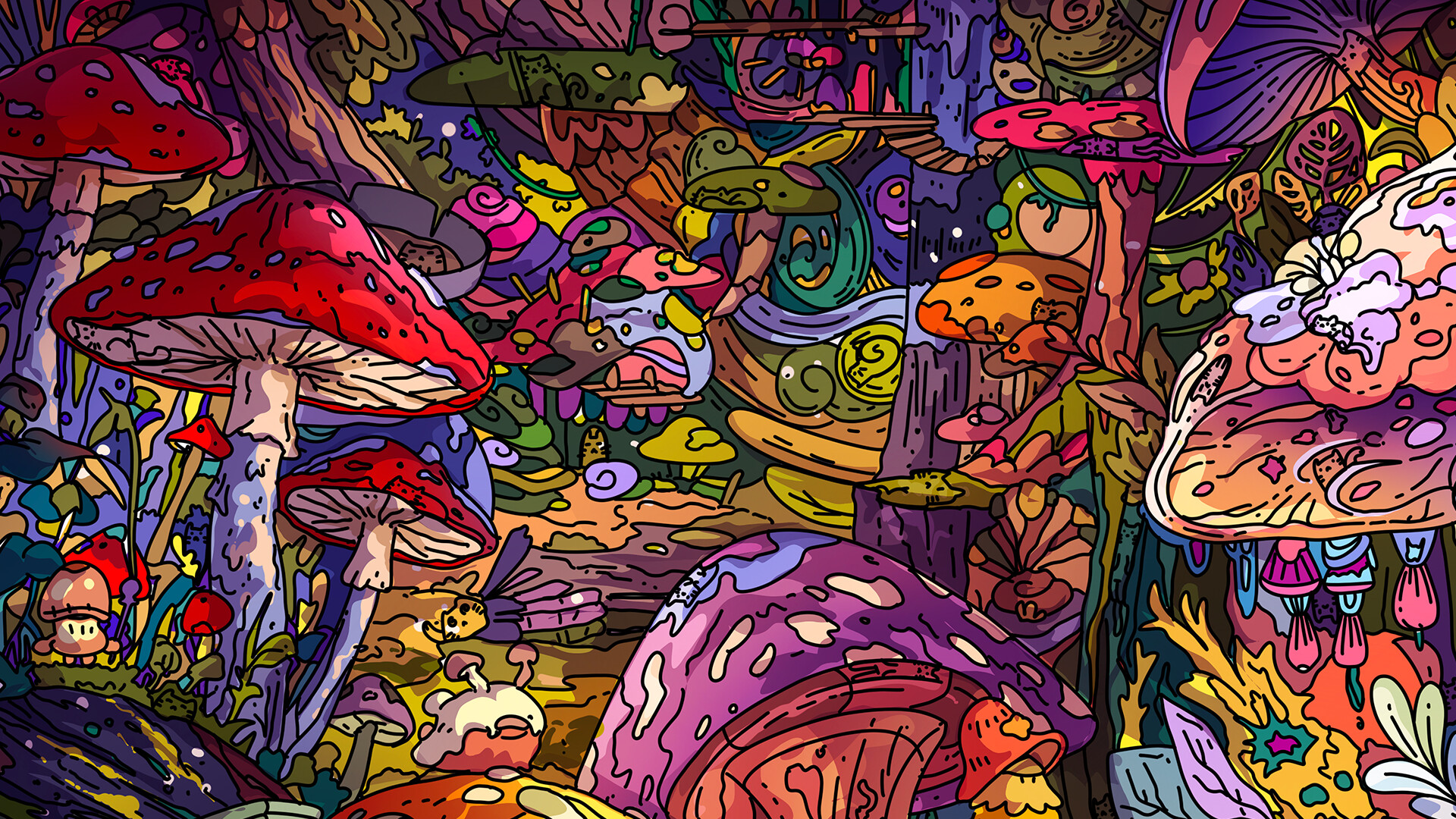 100 Mushroom Cats