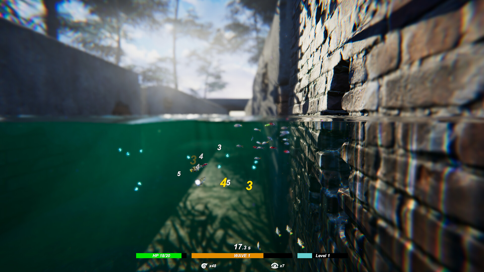 Fish Swarm: Within Inches