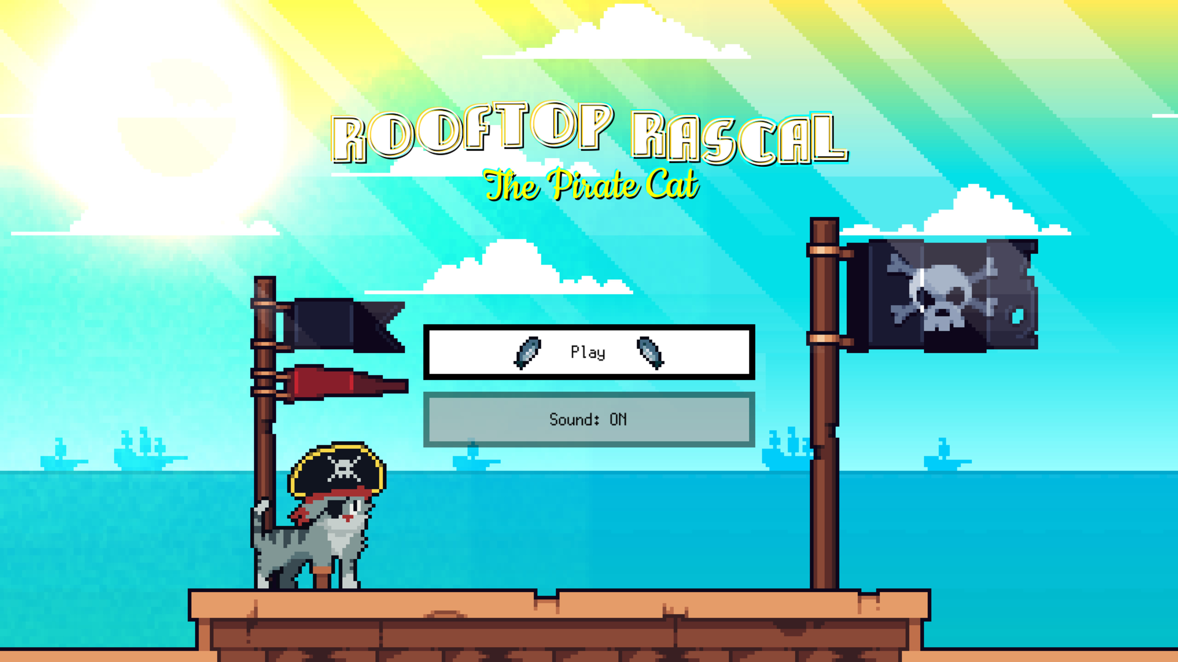 Rooftop Rascal: The Pirate Cat