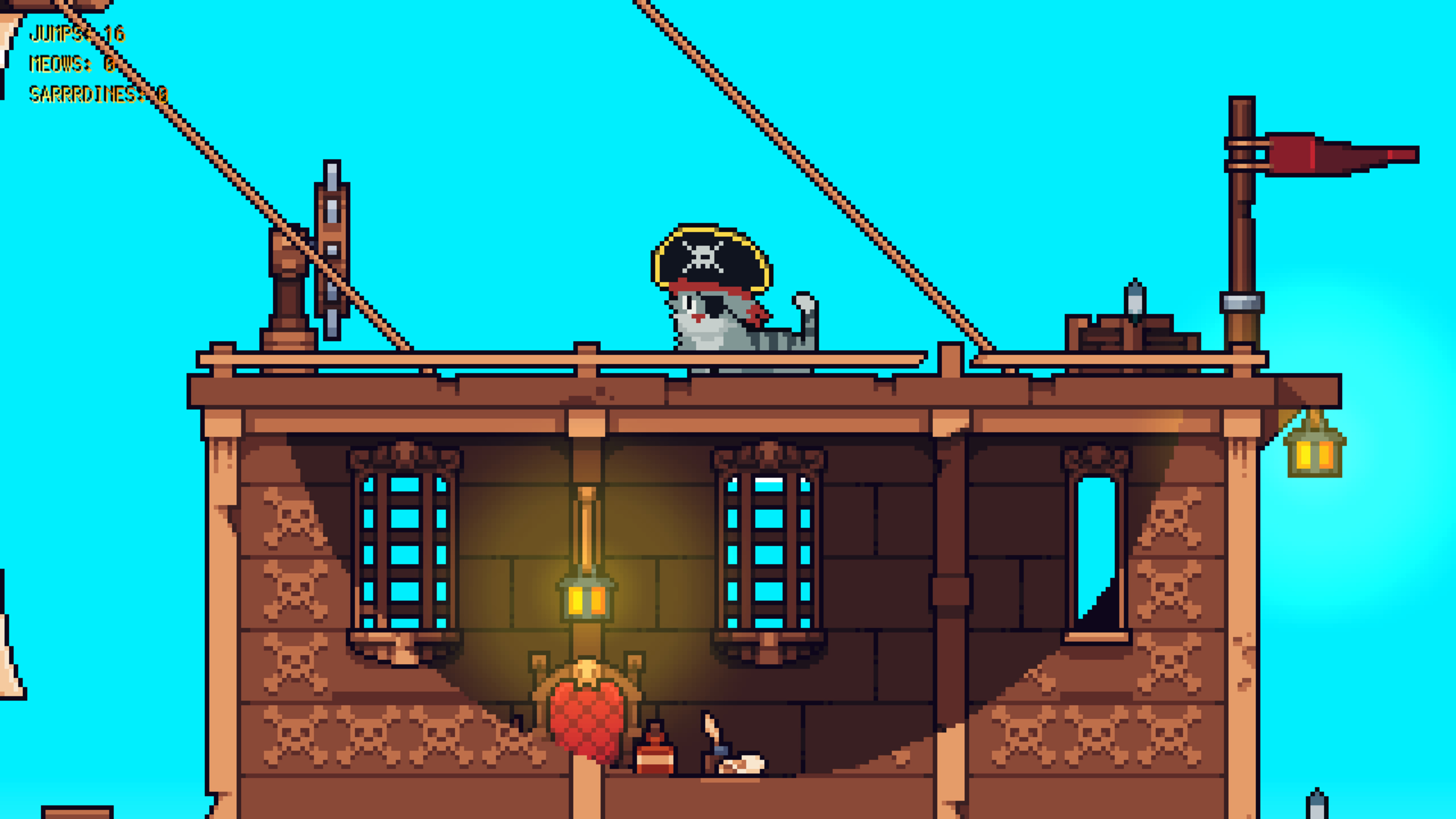 Rooftop Rascal: The Pirate Cat