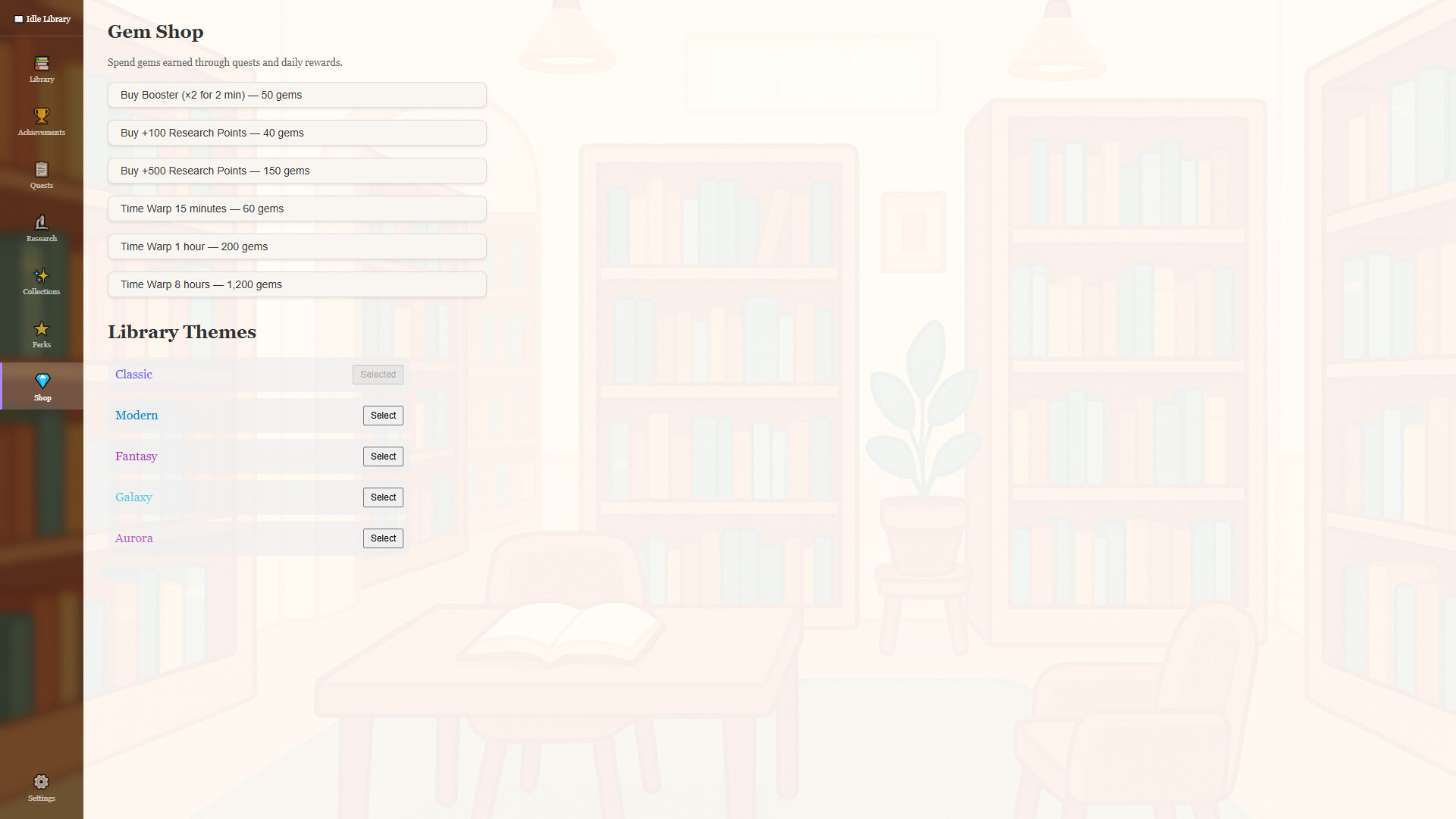 Idle Library