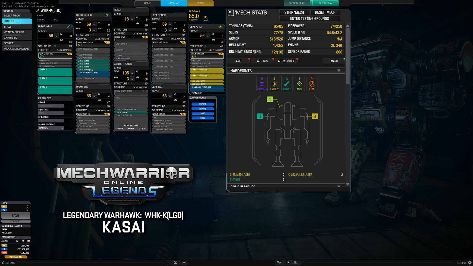 MechWarrior Online: Kasai Legendary Mech Pack