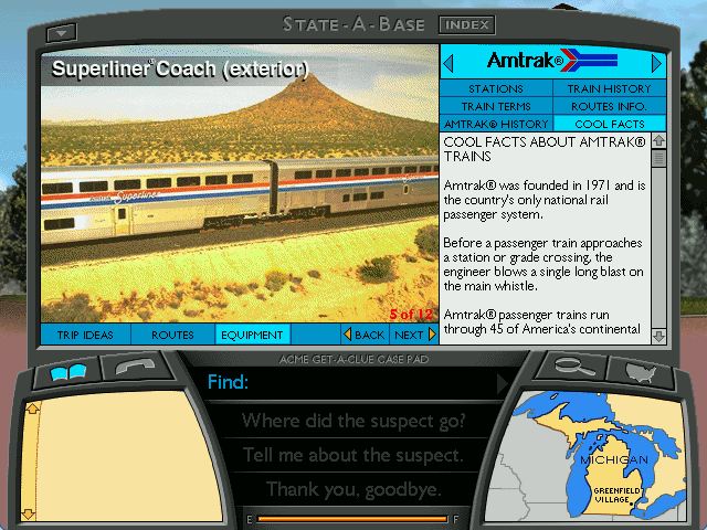 Where in America is Carmen Sandiego?: The Great Amtrak Train Adventure
