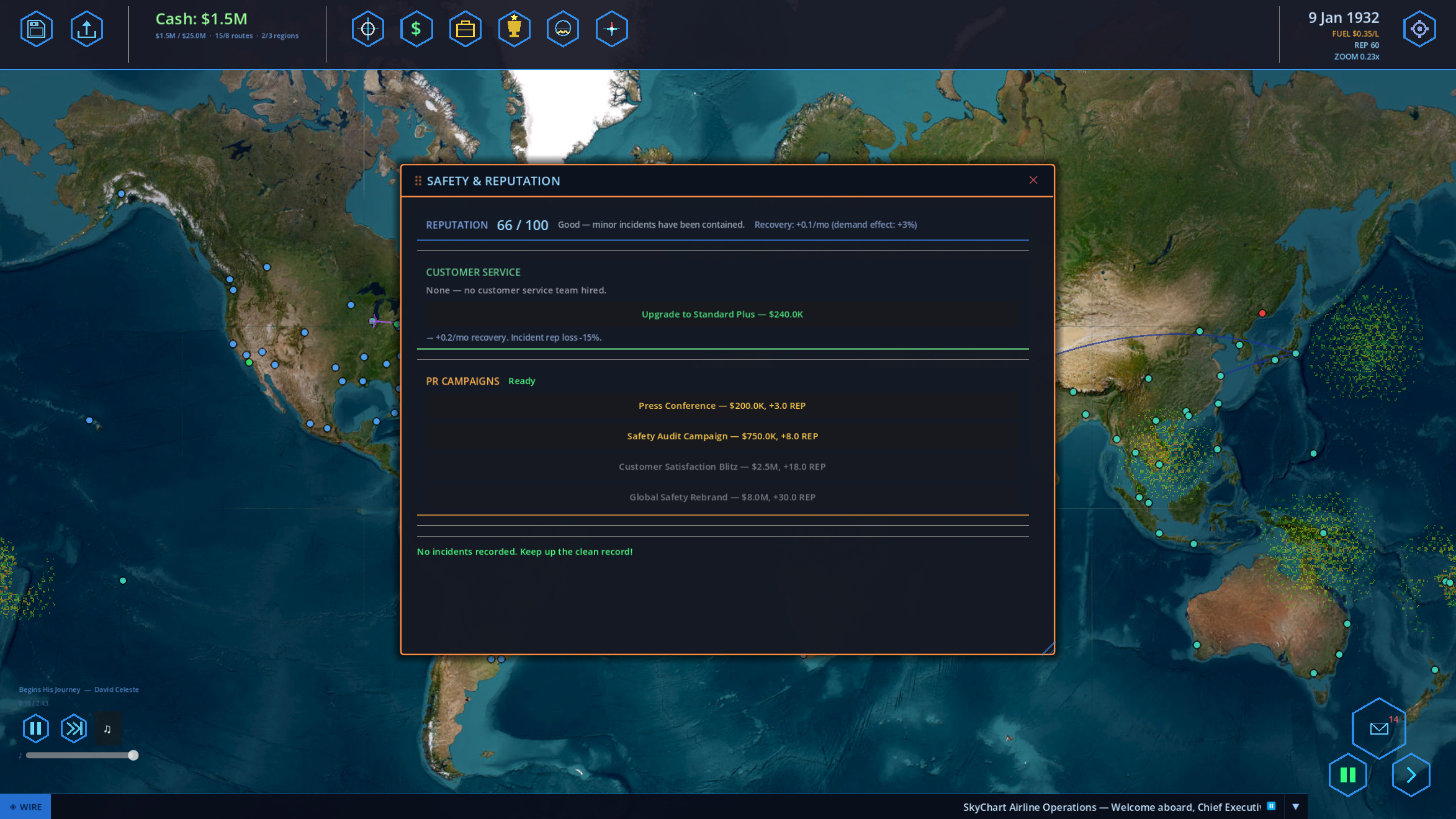 SkyChart: Airline Executive