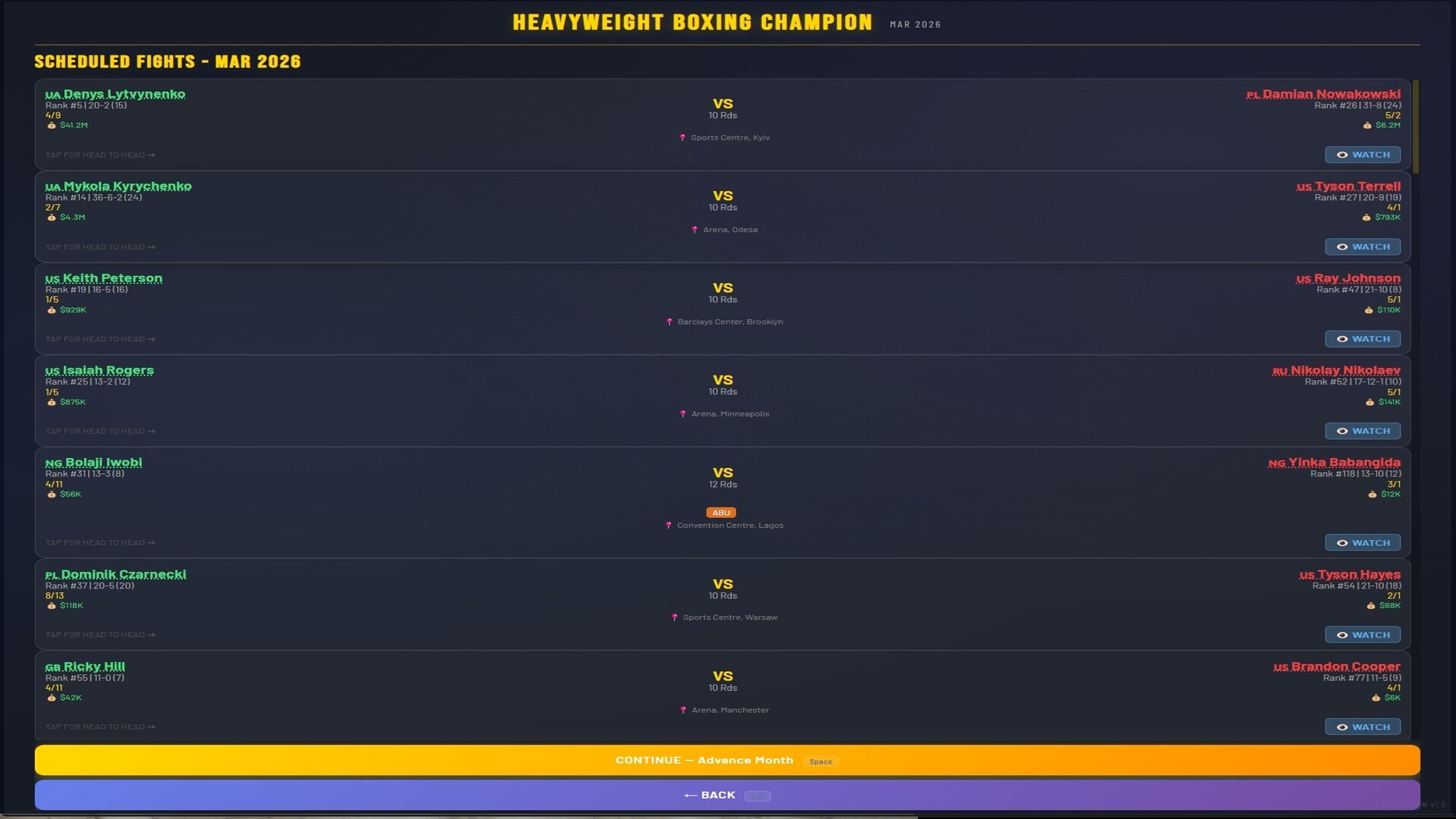 Sim: Heavyweight Boxing Champion