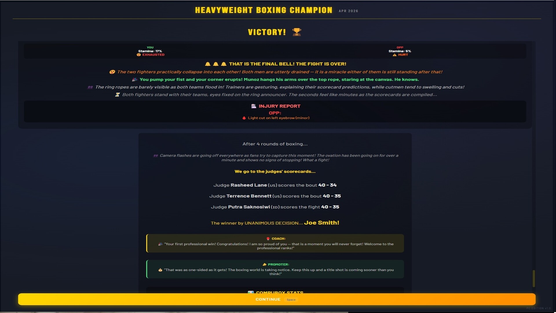 Sim: Heavyweight Boxing Champion