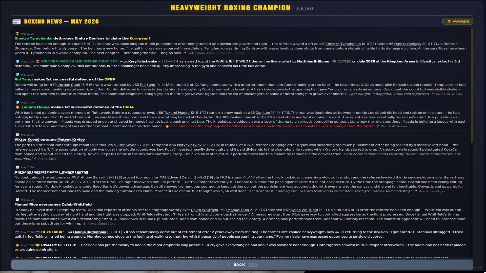 Sim: Heavyweight Boxing Champion