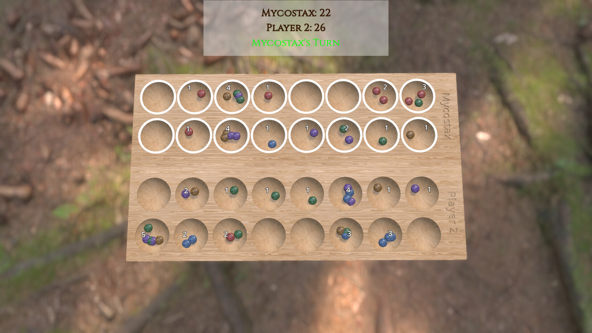 Hus: The 4-Row Mancala