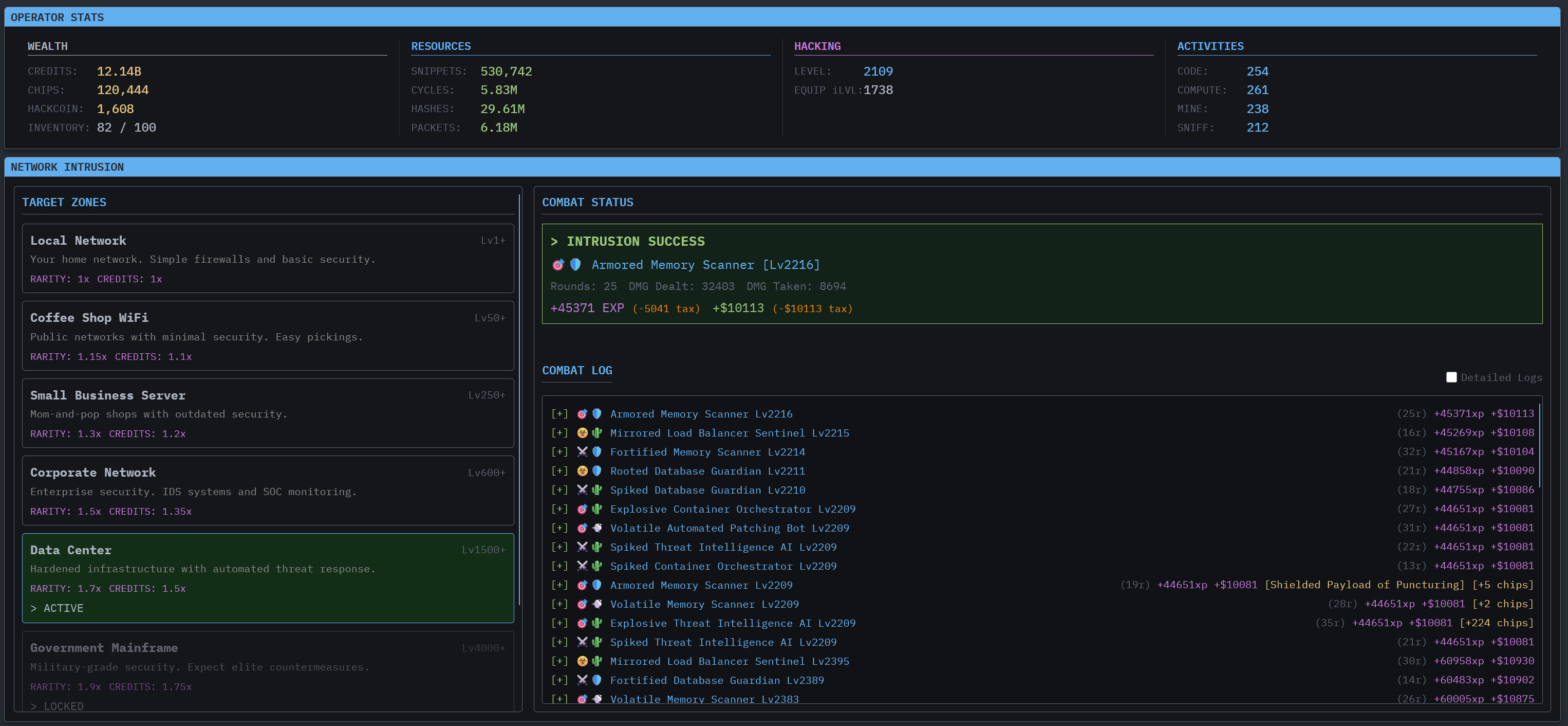 Idle Hacking: An Inaction RPG