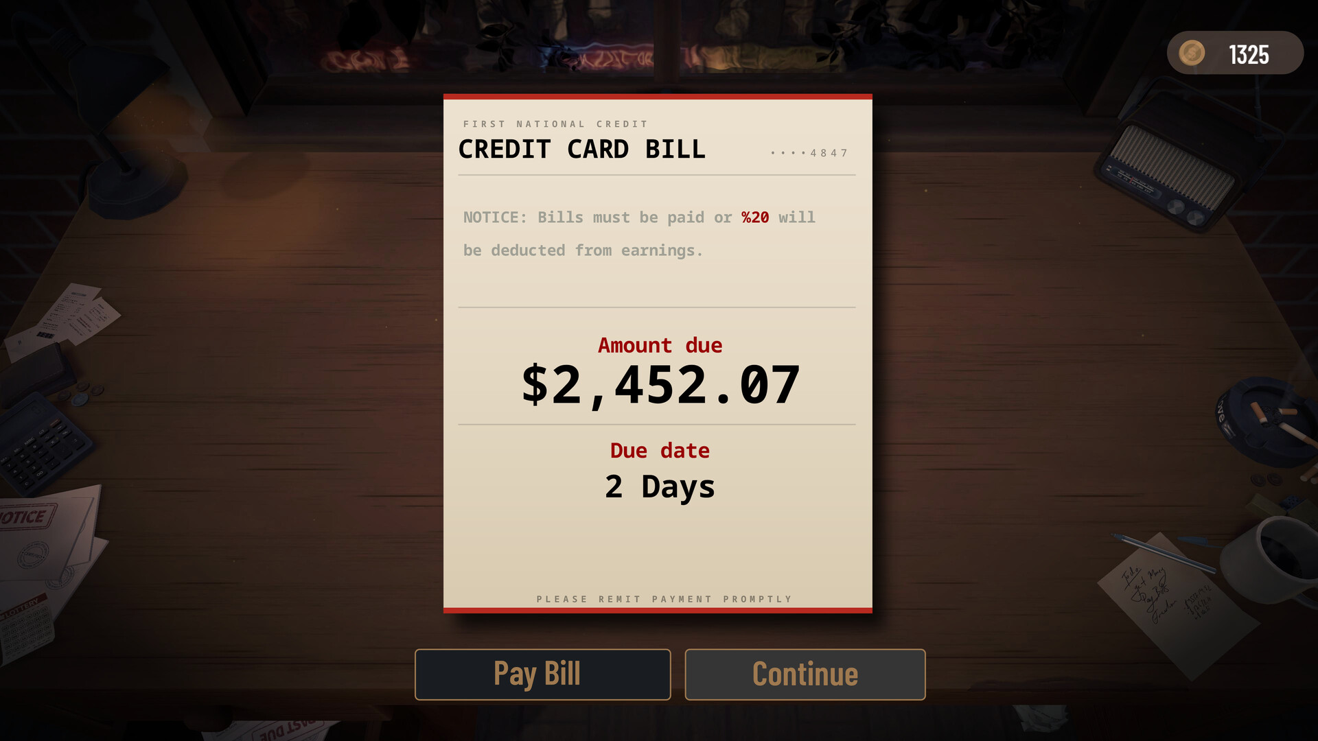 Bills Must Be Paid