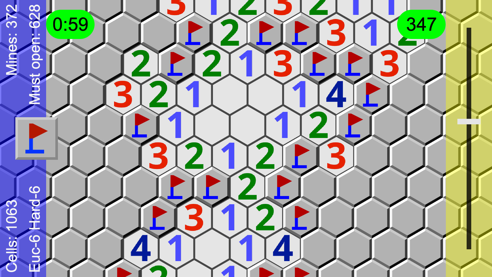 Non-Euclidean Minesweeper