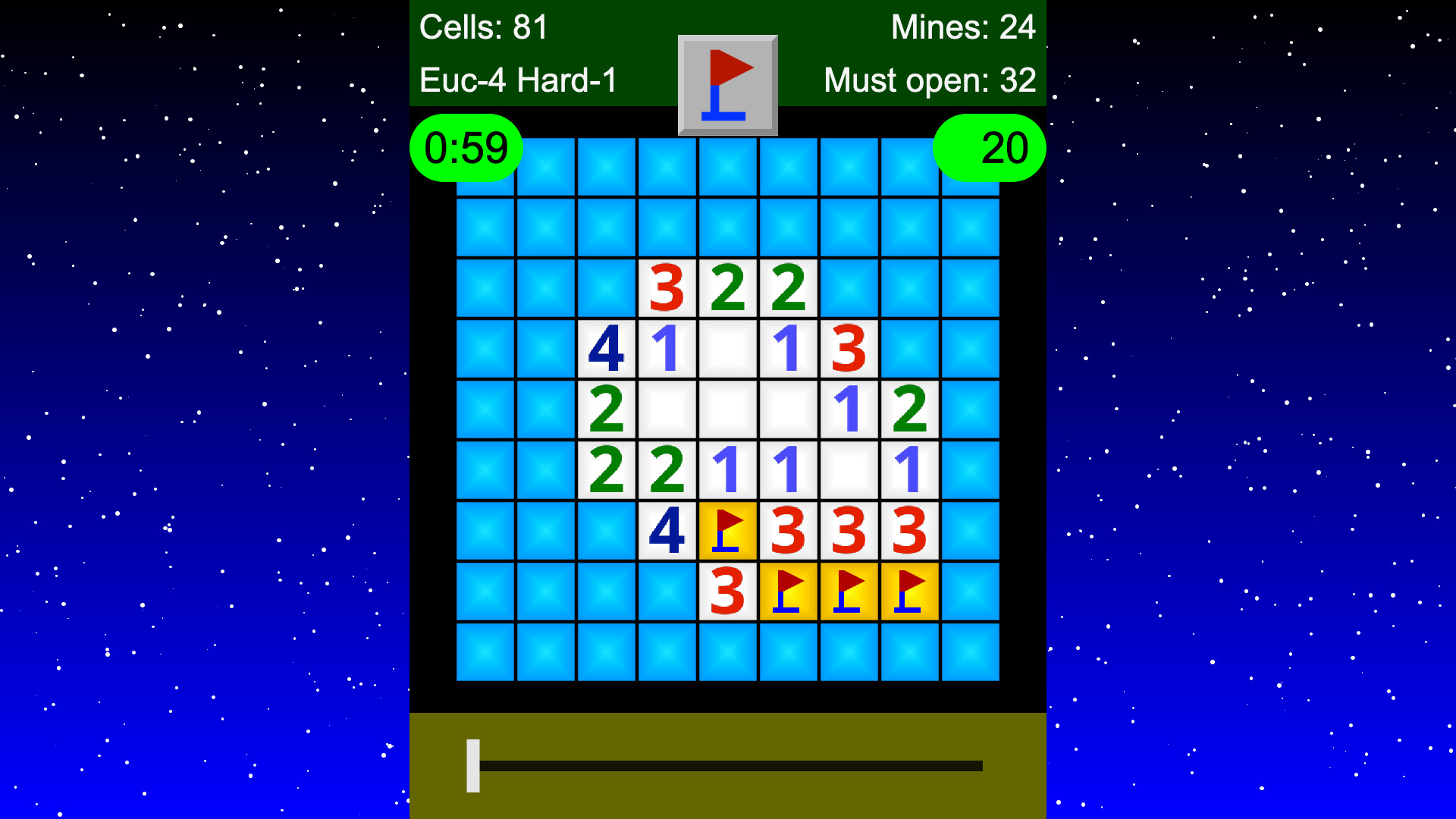 Non-Euclidean Minesweeper