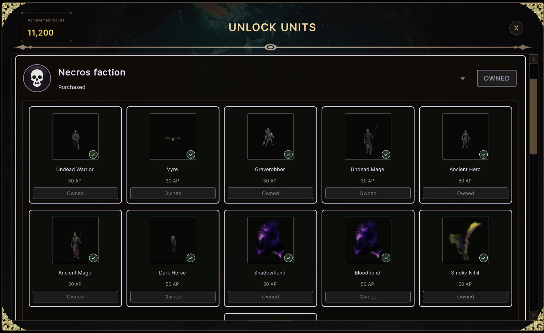 Age of Gods: Necros Faction