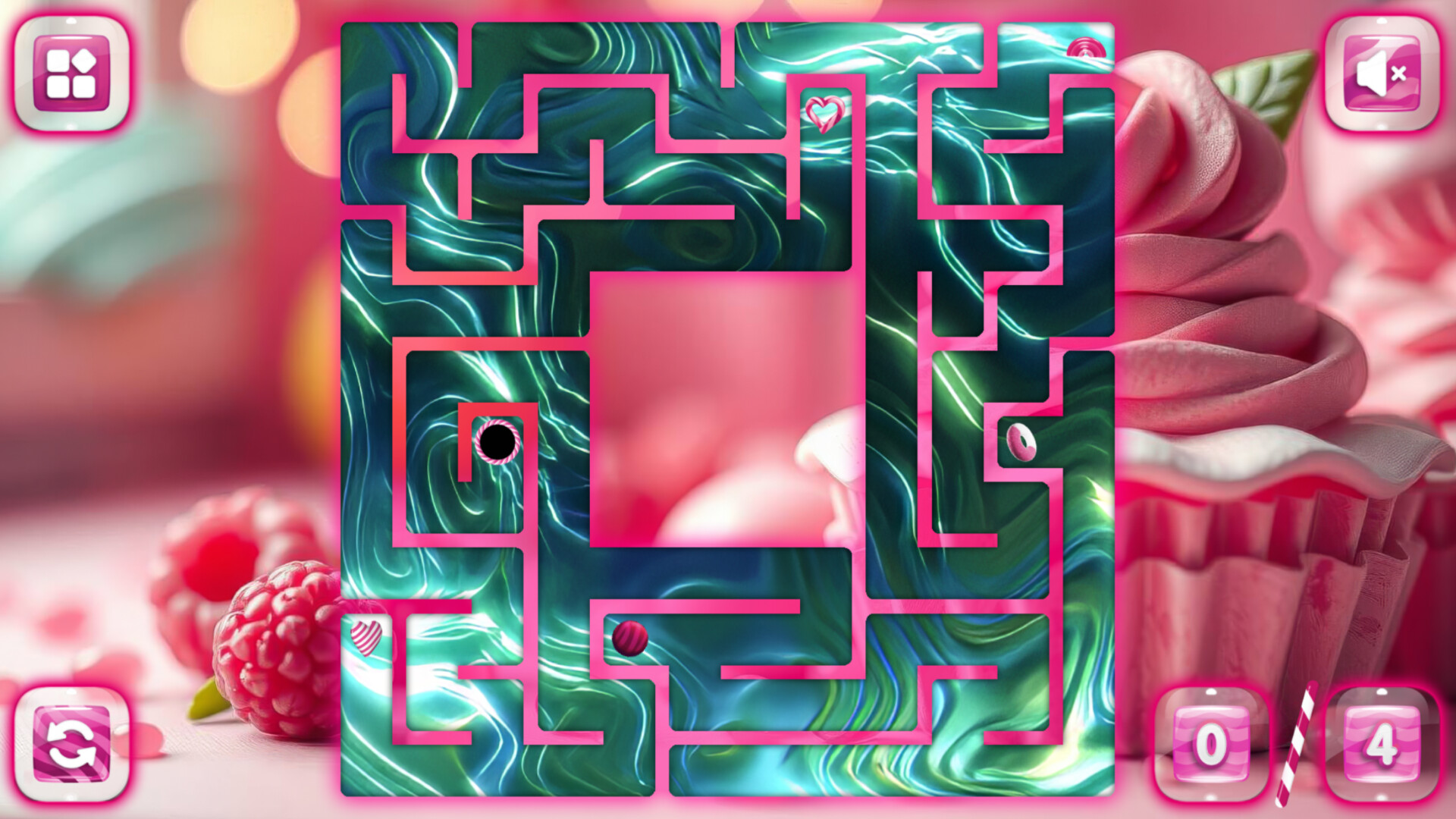 Sweetie Candy Maze: Pink Raspberry