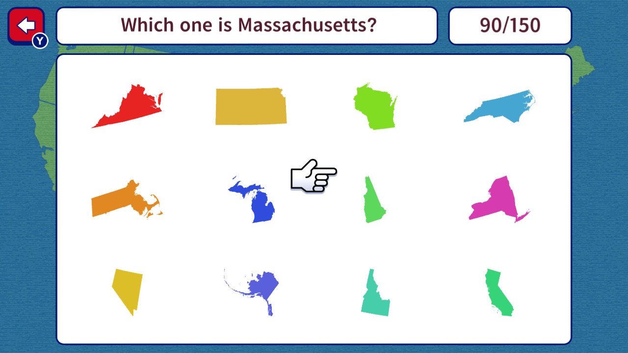 Geo Brain Boost! 50 U.S. States Silhouette Quiz
