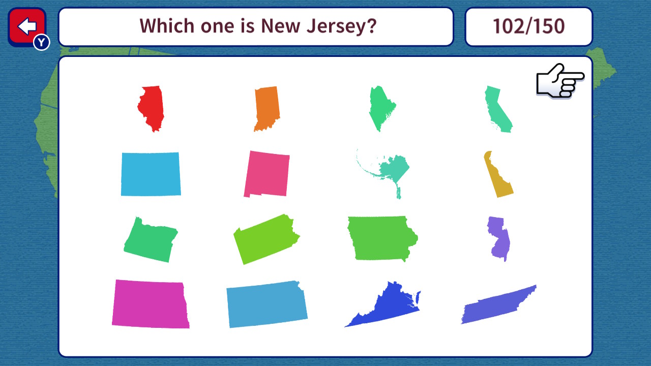 Geo Brain Boost! 50 U.S. States Silhouette Quiz