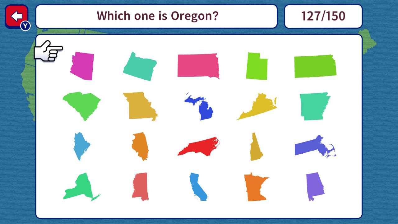 Geo Brain Boost! 50 U.S. States Silhouette Quiz