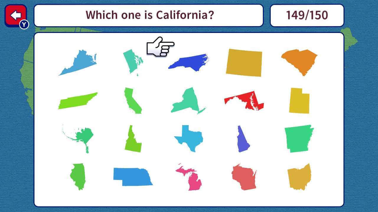 Geo Brain Boost! 50 U.S. States Silhouette Quiz