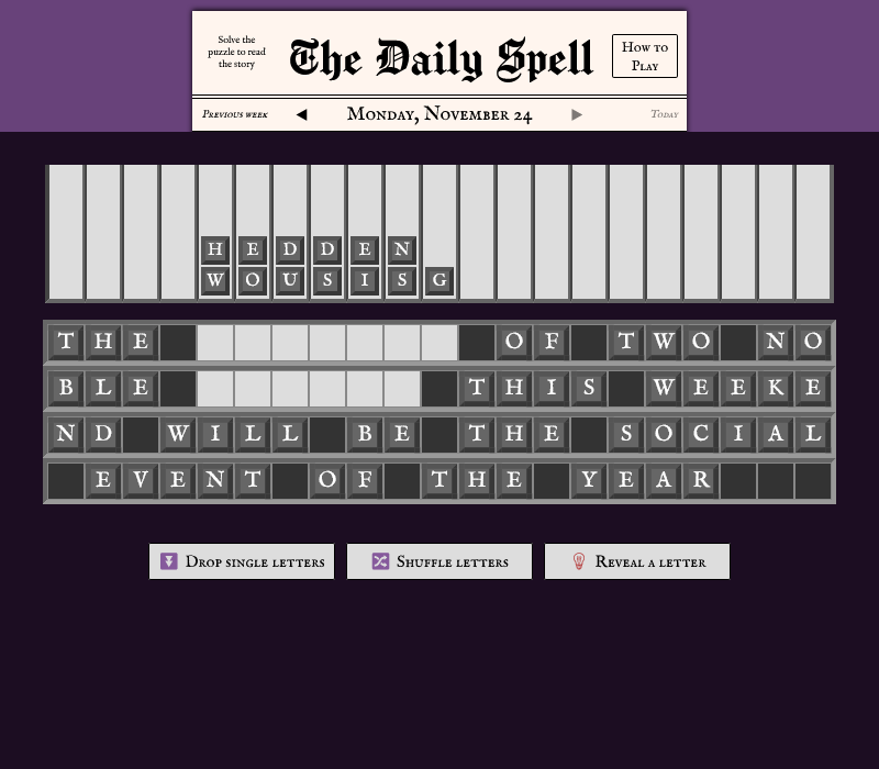 The Daily Spell