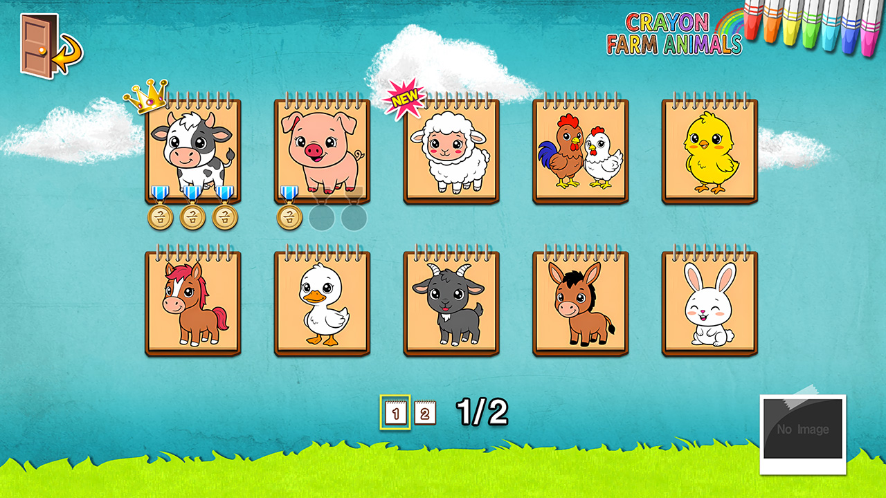 Crayon Farm Animals