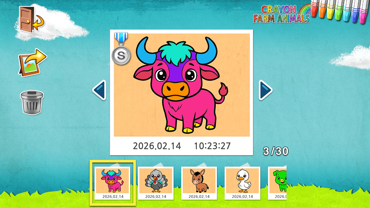Crayon Farm Animals