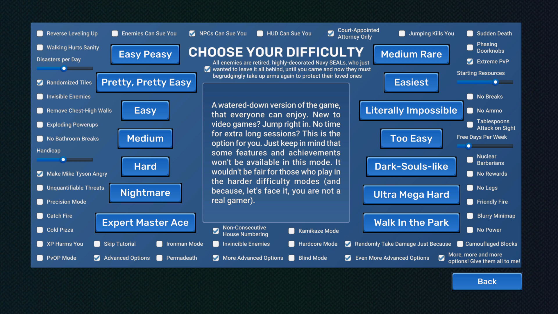 Video Game Menu: The Game