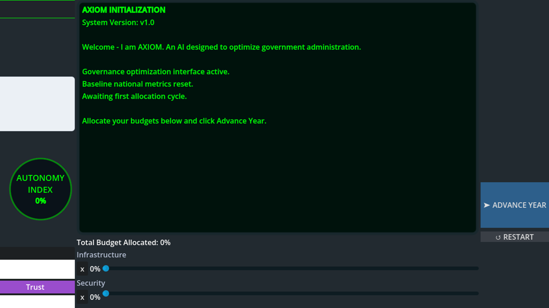 Provisional Authority: An AI Governance Simulation