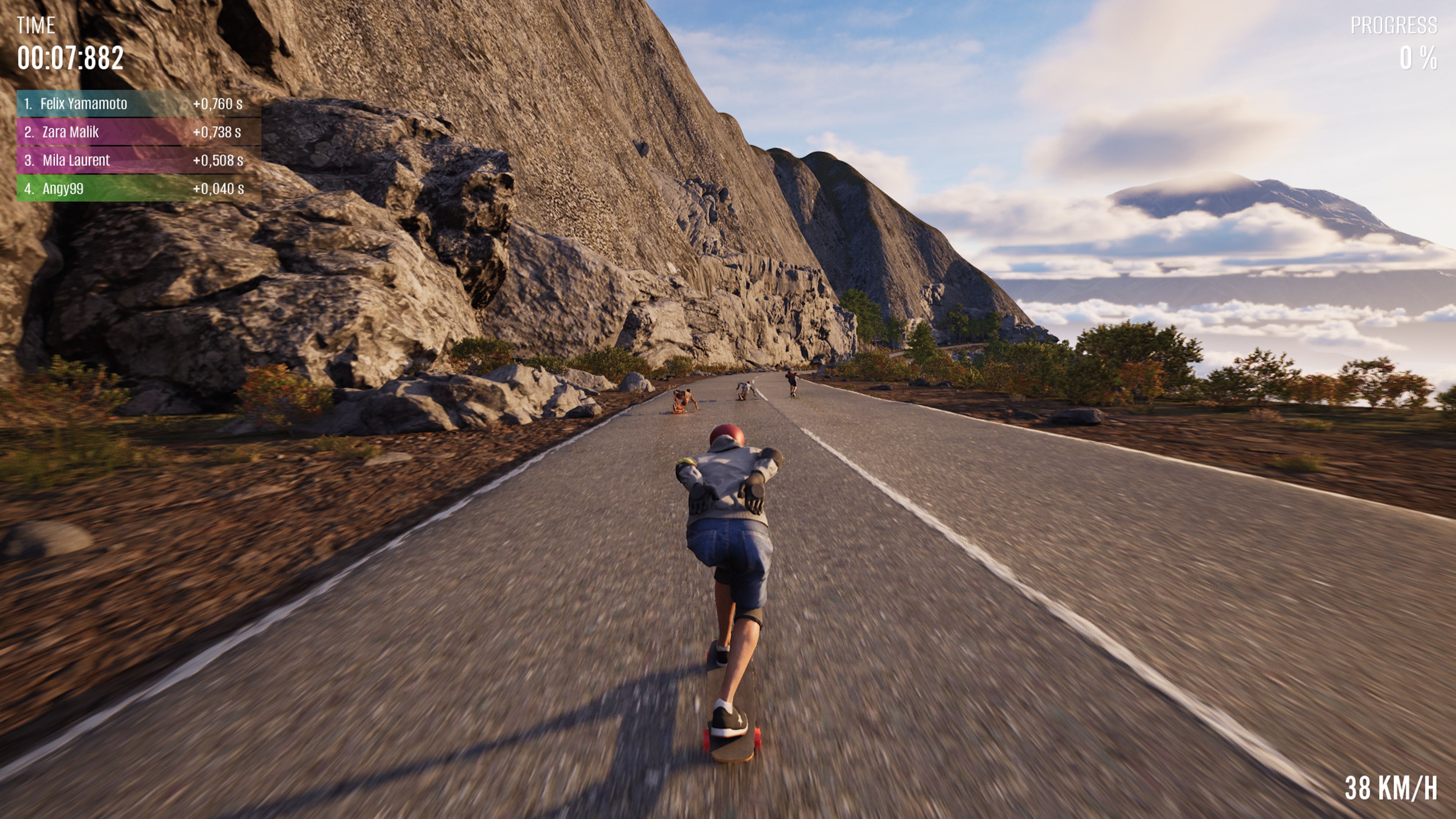 Longboard Skate Downhill Simulator