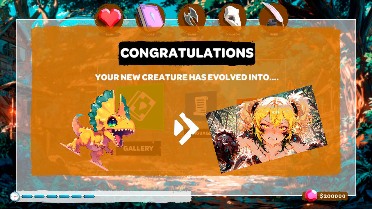 Dino Evolution: Catch Dinosaurs and Raise Anime Primeval Girls