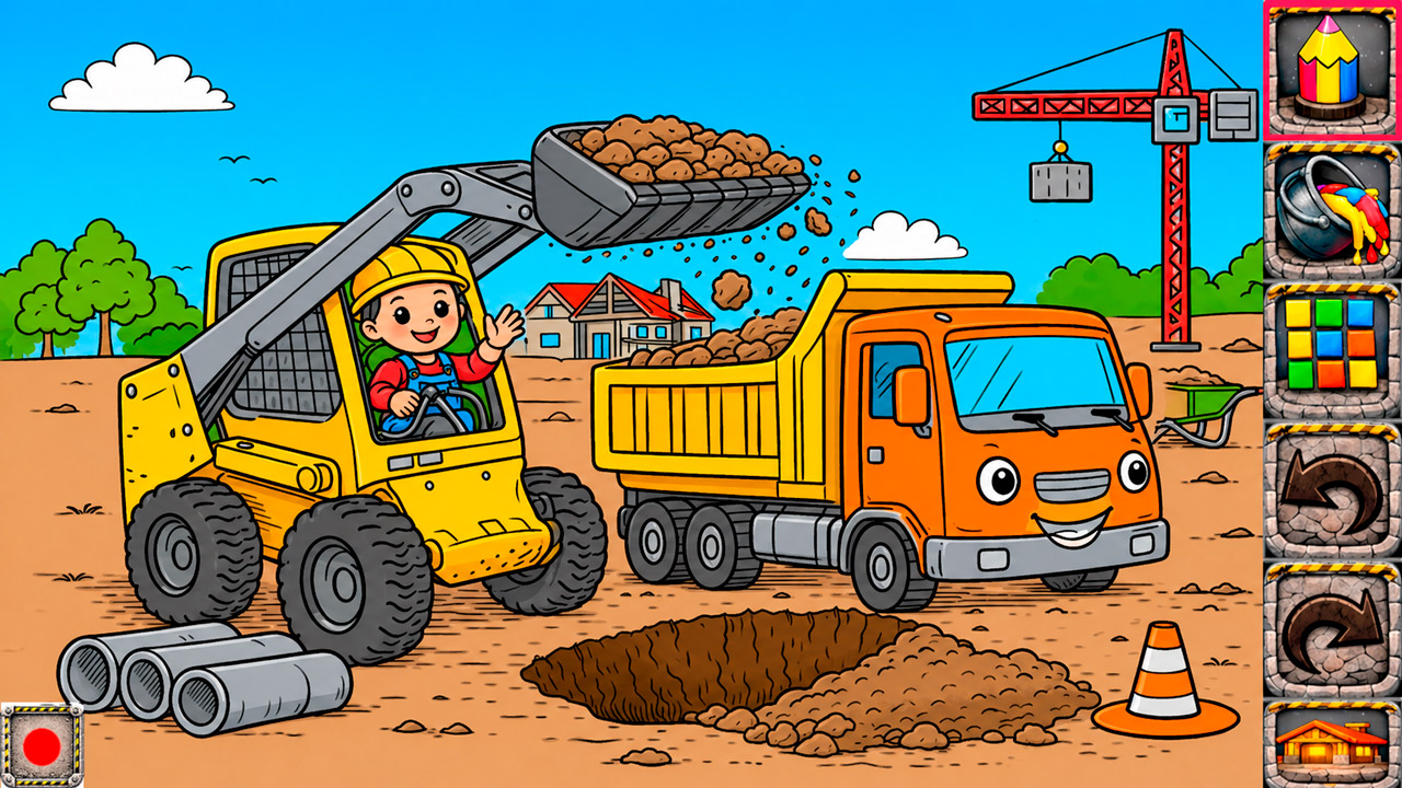 Tiny Builders Coloring Book for Kids