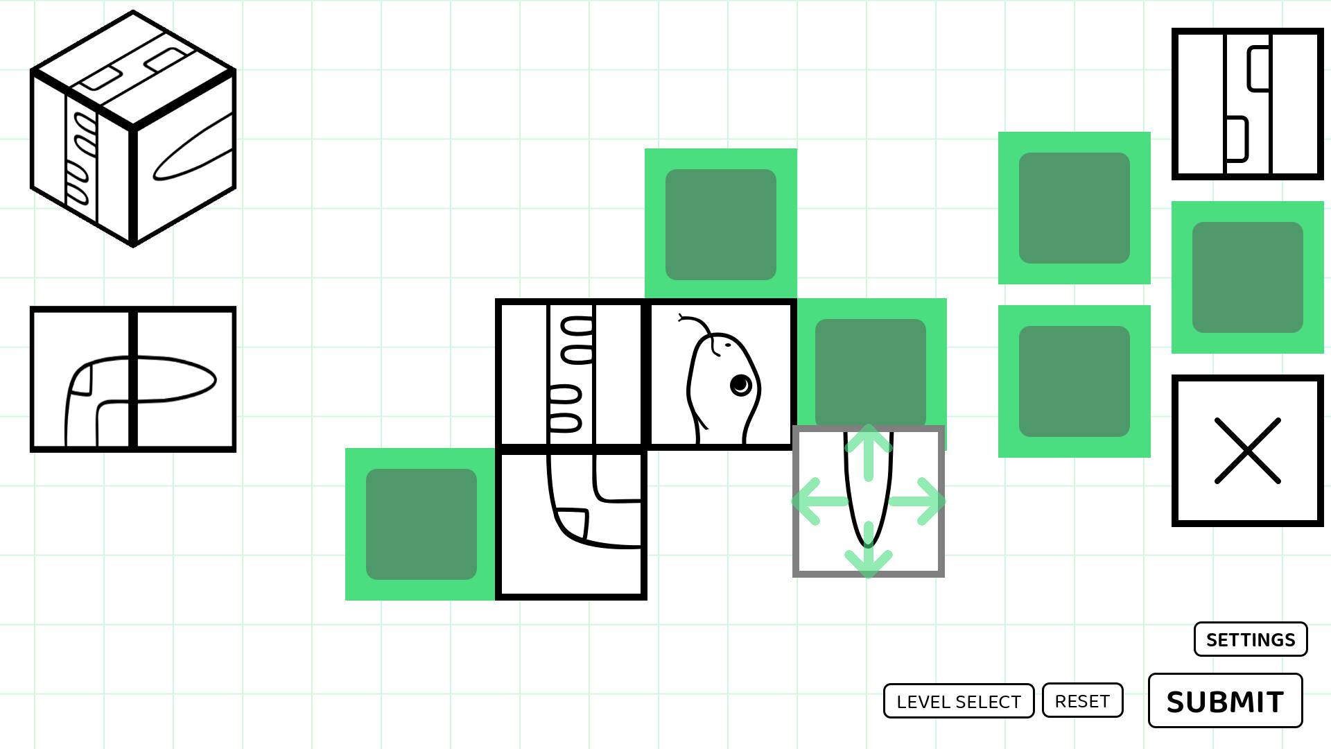 A Puzzle Game where you Fold Dice