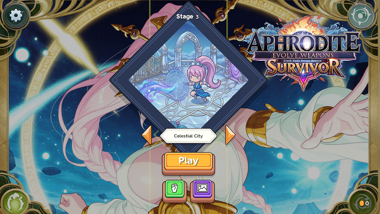 Aphrodite Evolve Weapons Survivor: Greek Gods Versus Heaven