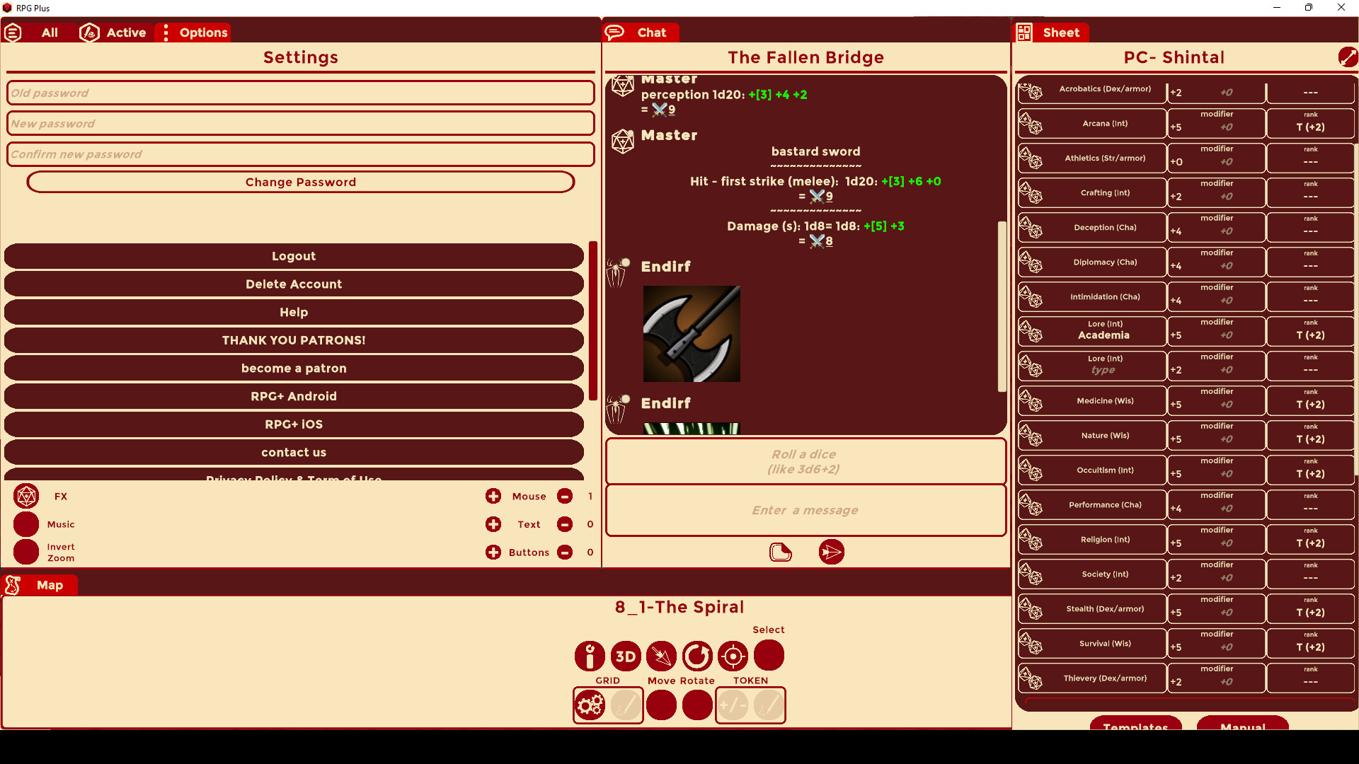 RPG Plus: Virtual Tabletop