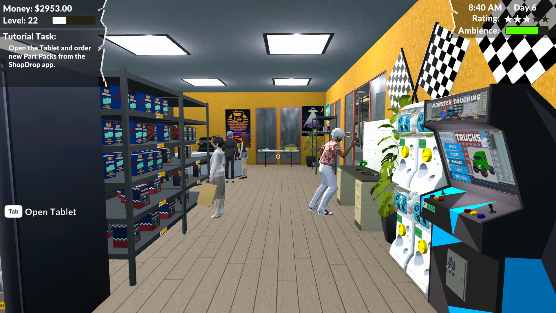 Pocket Racer Shop Sim
