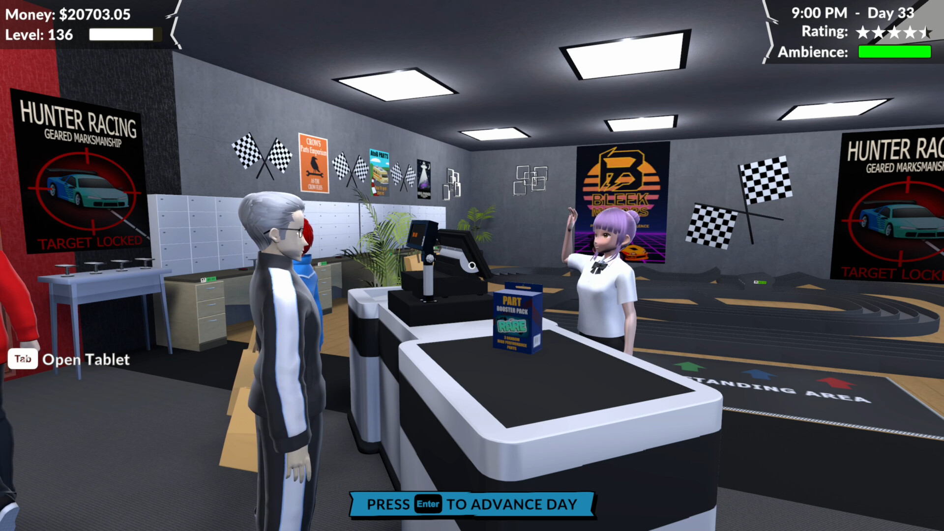 Pocket Racer Shop Sim