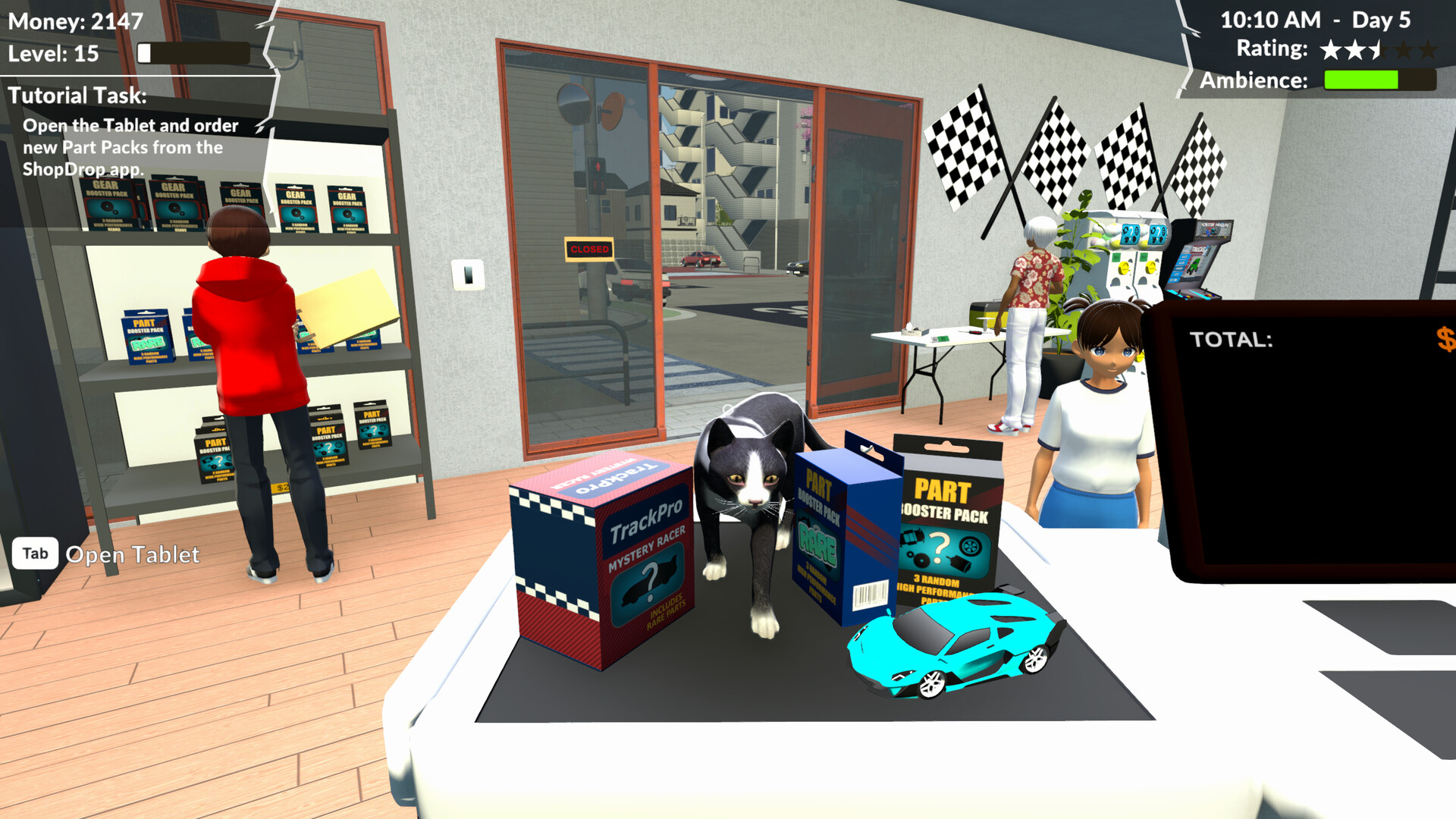 Pocket Racer Shop Sim