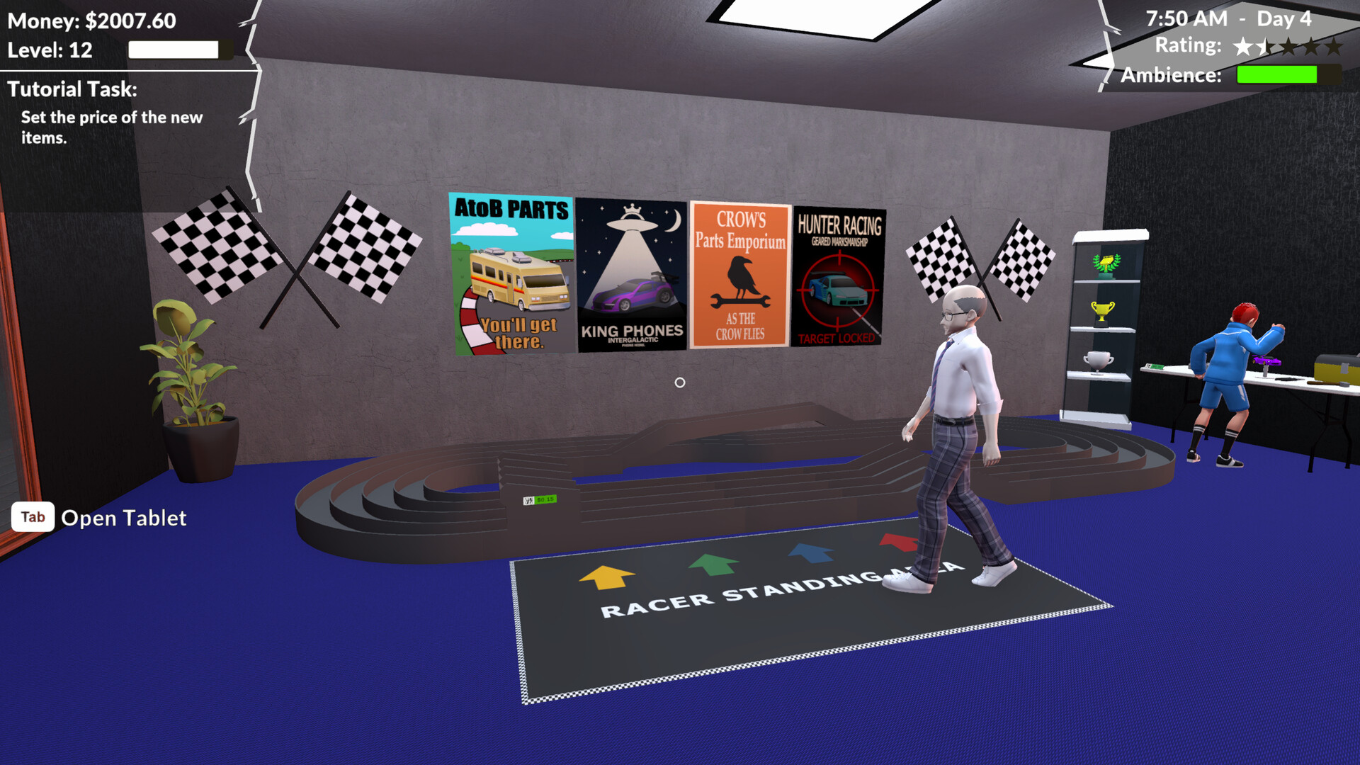 Pocket Racer Shop Sim