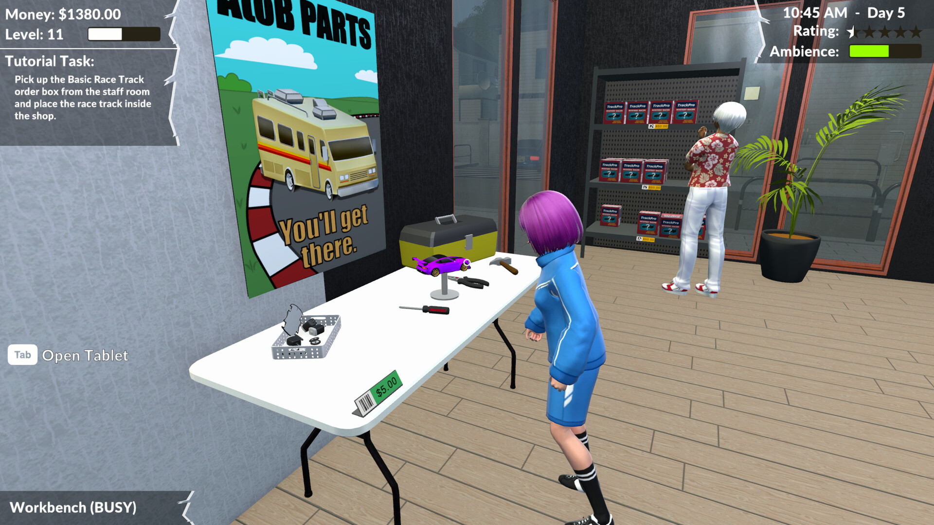 Pocket Racer Shop Sim