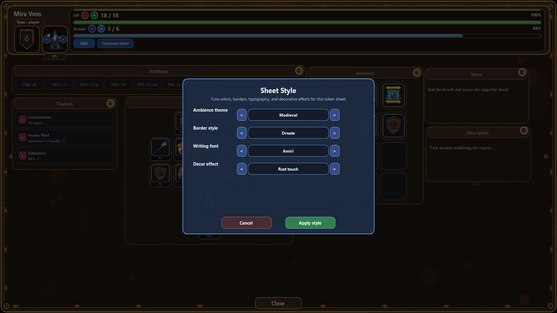 RP2D Virtual Tabletop
