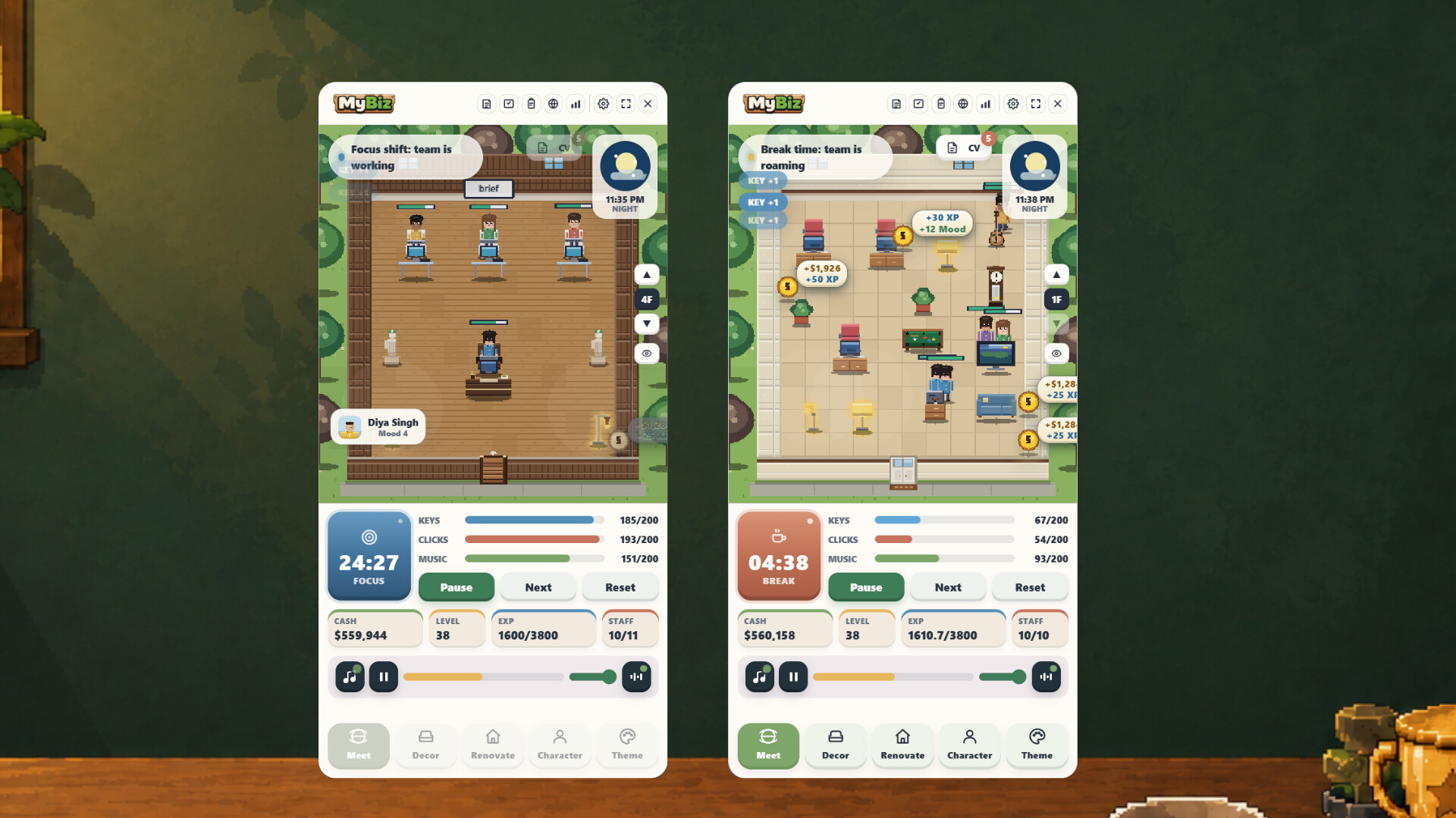 MyBiz: Pomodoro Desk Tycoon