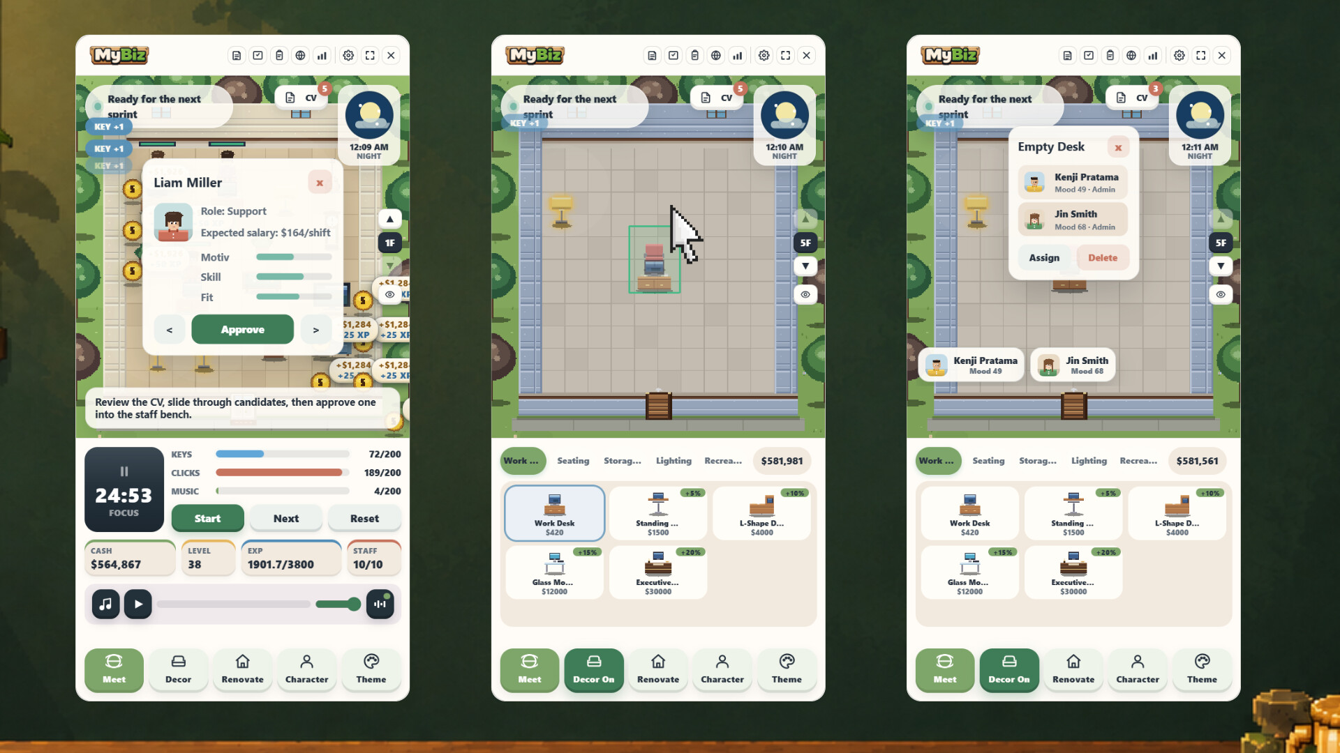 MyBiz: Pomodoro Desk Tycoon